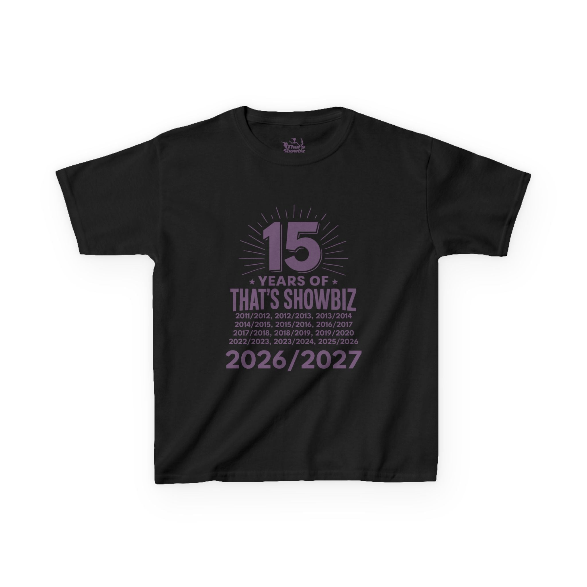 Kidz '15 Years of That's Showbiz' Anniversary T‑Shirt (2026/2027)