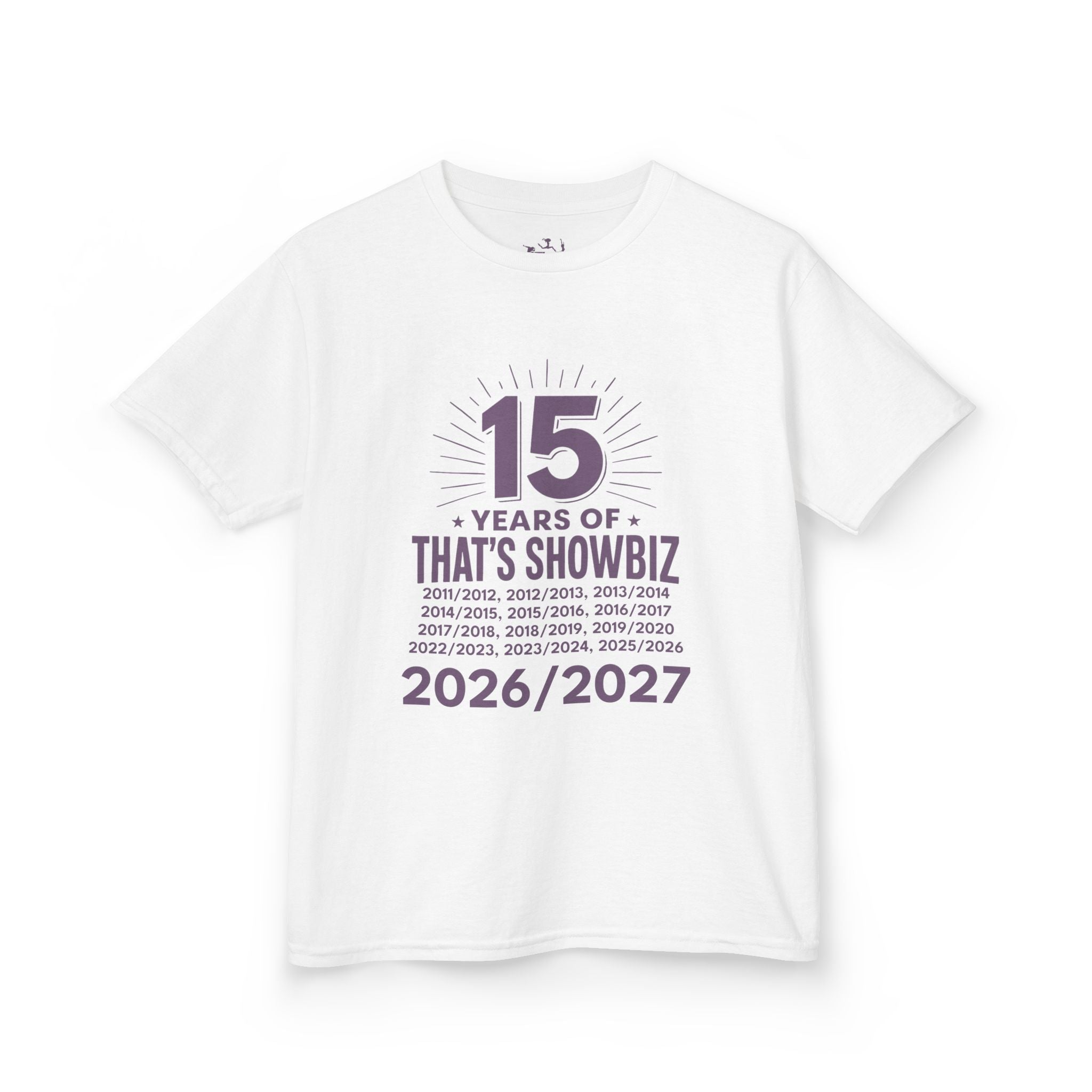 Kidz '15 Years of That's Showbiz' Anniversary T‑Shirt (2026/2027)