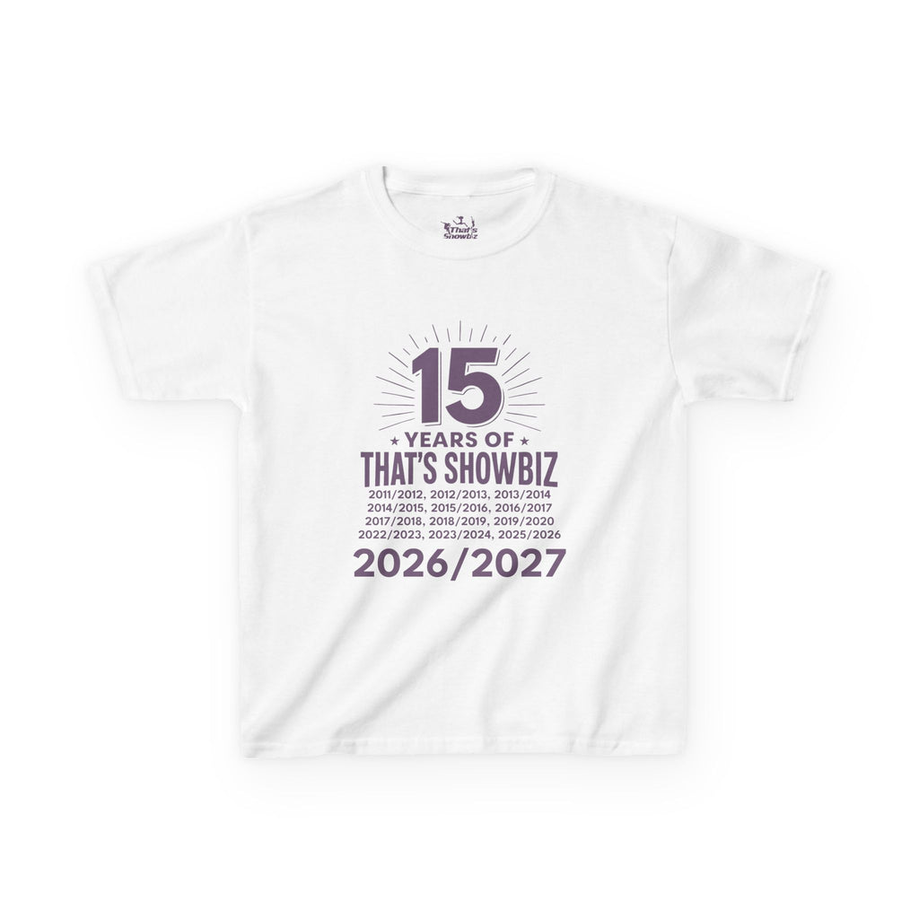 Kidz '15 Years of That's Showbiz' Anniversary T‑Shirt (2026/2027)