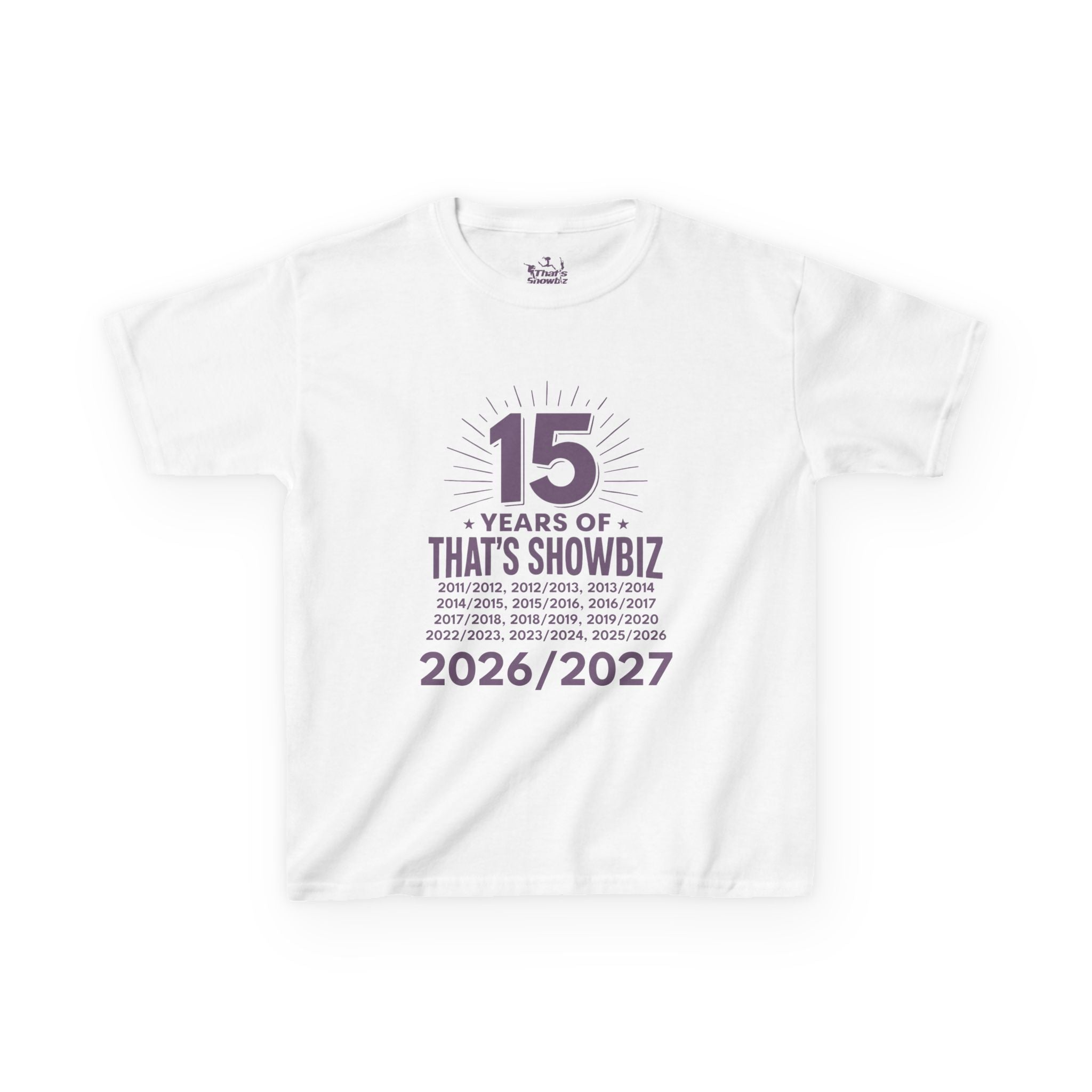 Kidz '15 Years of That's Showbiz' Anniversary T‑Shirt (2026/2027)